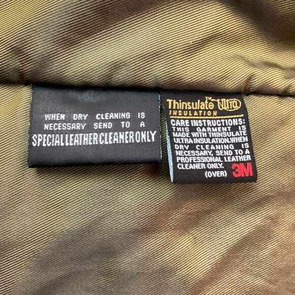 Wilsons Leather Jacket Mens Large Bomber Thinsulate Ultra Insulation Liner Vest - Picture 13 of 15